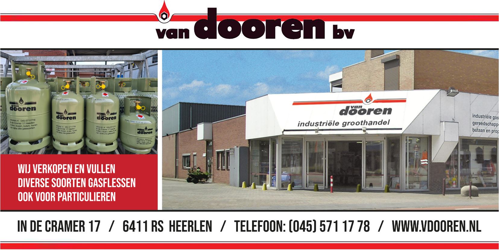 Gasflessen vullen, kom naar van Dooren 